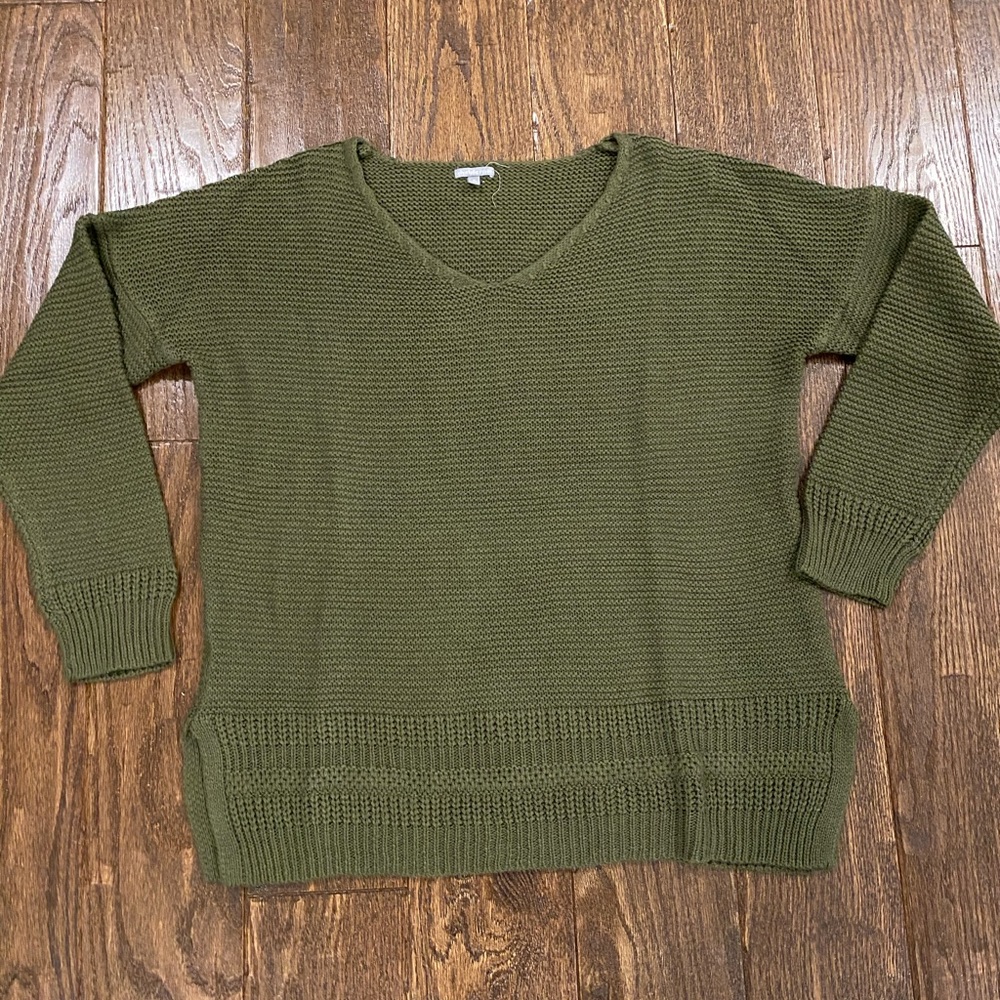 V Neck Knitted Sweater